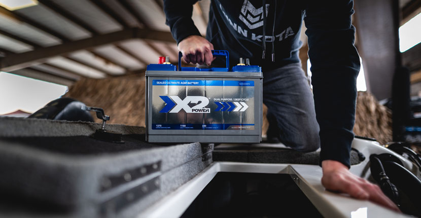 Removing an X2Power battery to store