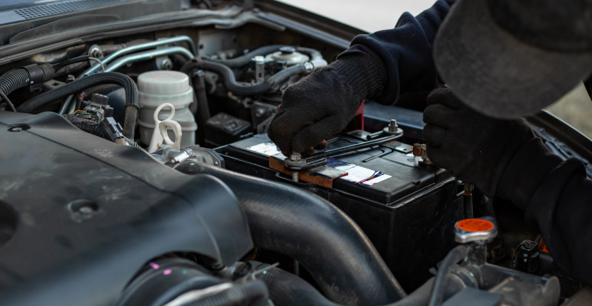 Replacing a battery in a vehicle