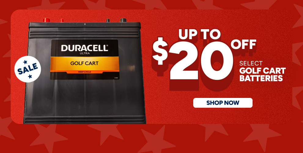 Up To $20 off select Golf Cart Batteries. Shop Now