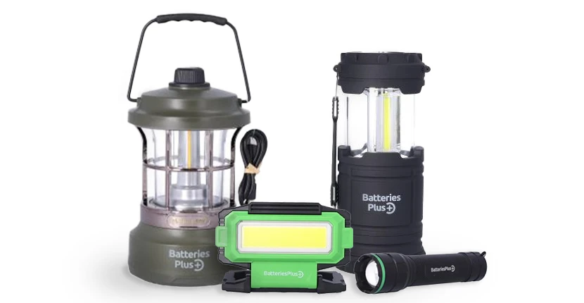 Collage of the Batteries Plus flashlights