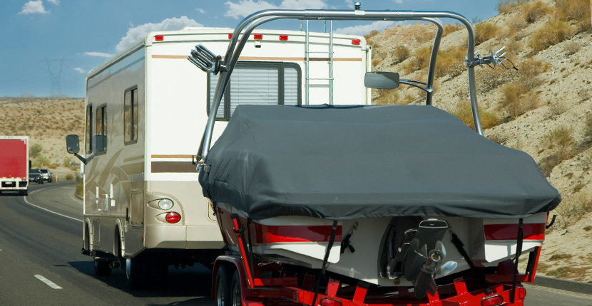 pulling a boat behind an RV