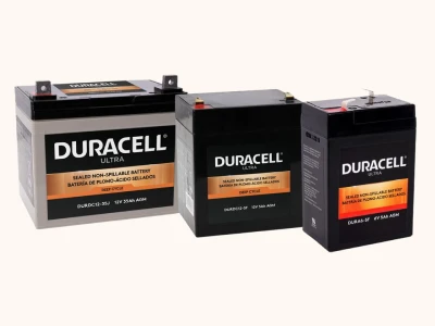 Three SLA batteries with different terminals