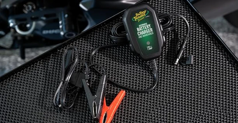 Powersport charger on a counter