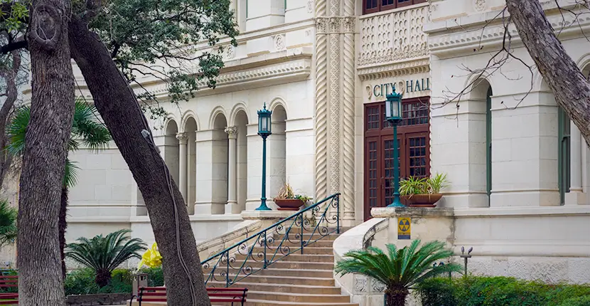 Front steps to a government building